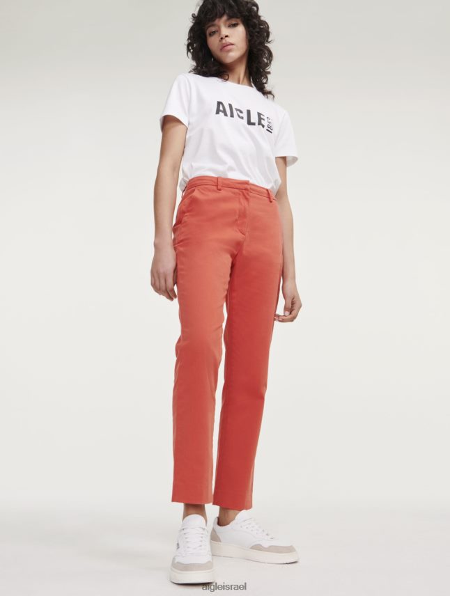 נשים חריסה Aigle מכנסי צ'ינו ישרים 7/8 בגדים 8V6ZVZ544