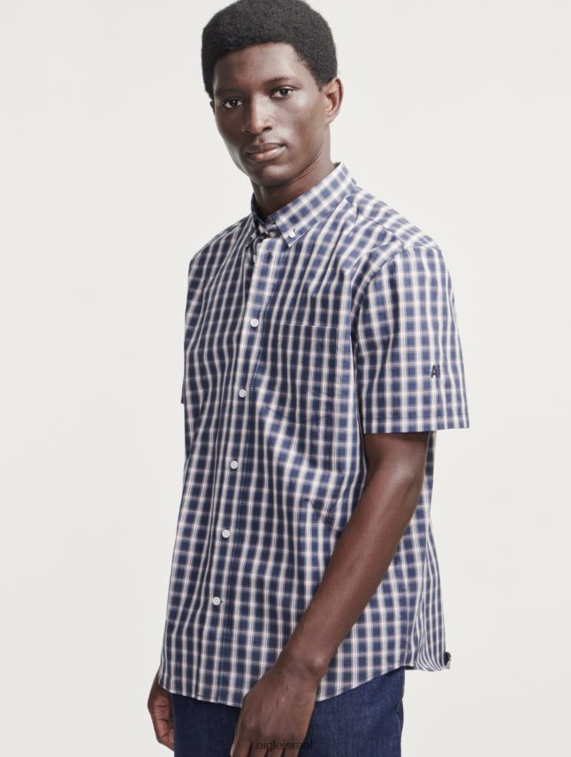 גברים אימפריה צ' Aigle חולצה משובצת עם שרוולים קצרים בגדים 8V6ZVZ100