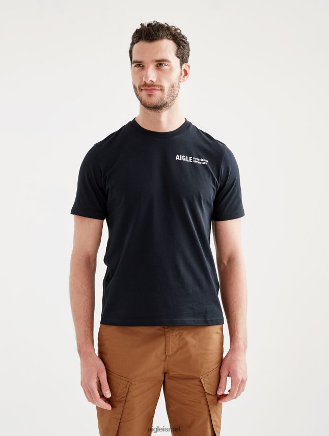 גברים נואר Aigle חולצת טריקו עם צווארון צווארון מודפס בגדים 8V6ZVZ103