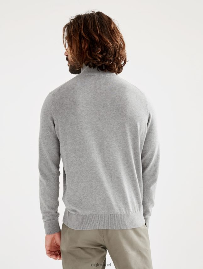 גברים אפור אברש Aigle מגשר דק עם חצי רוכסן צוואר גבוה בגדים 8V6ZVZ106