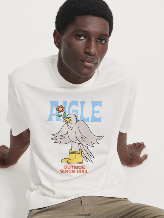 גברים לאט Aigle חולצת טריקו עם צווארון צווארון מודפס בגדים 8V6ZVZ117