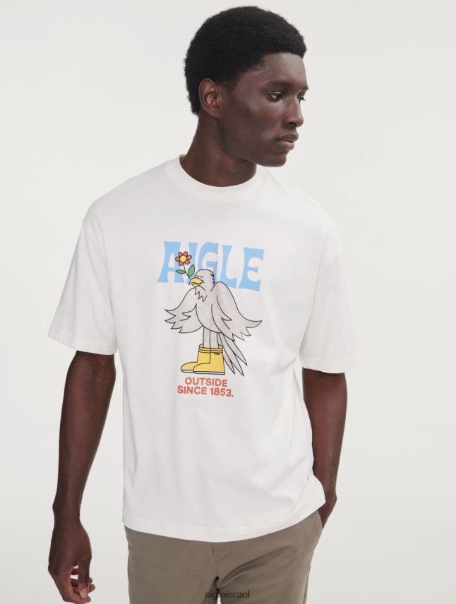 גברים לאט Aigle חולצת טריקו עם צווארון צווארון מודפס בגדים 8V6ZVZ117