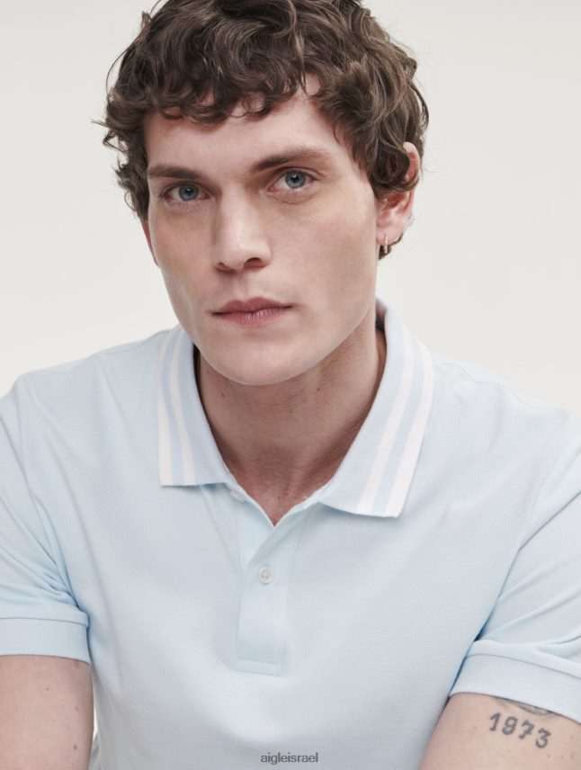 גברים גלקון Aigle פולו-חולצת צווארון כפול שרוולים קצרים בגדים 8V6ZVZ124