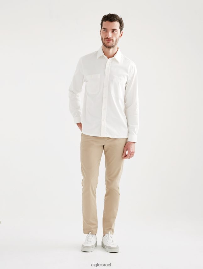 גברים לאט Aigle חולצת כותנה/פשתן עם שרוול ארוך בגדים 8V6ZVZ126