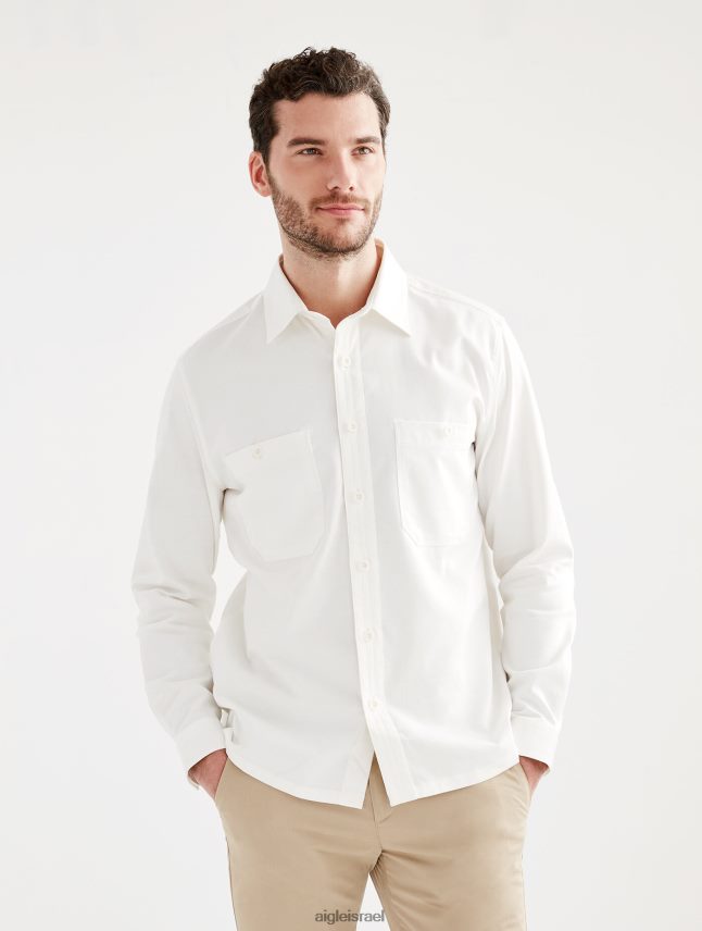 גברים לאט Aigle חולצת כותנה/פשתן עם שרוול ארוך בגדים 8V6ZVZ126