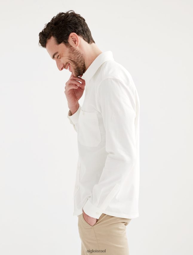 גברים לאט Aigle חולצת כותנה/פשתן עם שרוול ארוך בגדים 8V6ZVZ126