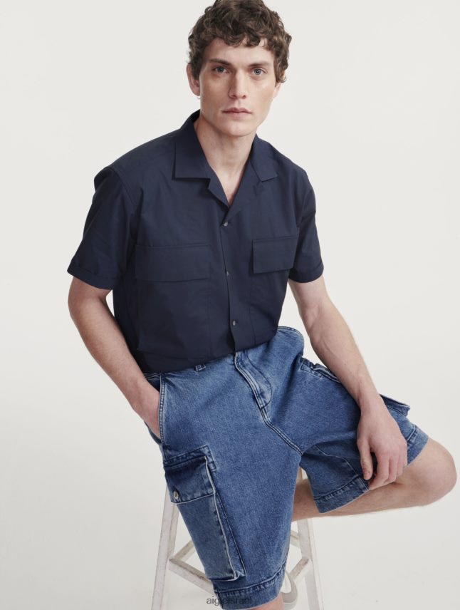 גברים אקונומיקה בהירה ג'ינס Aigle מכנסי ג'ינס קצרים בגדים 8V6ZVZ128