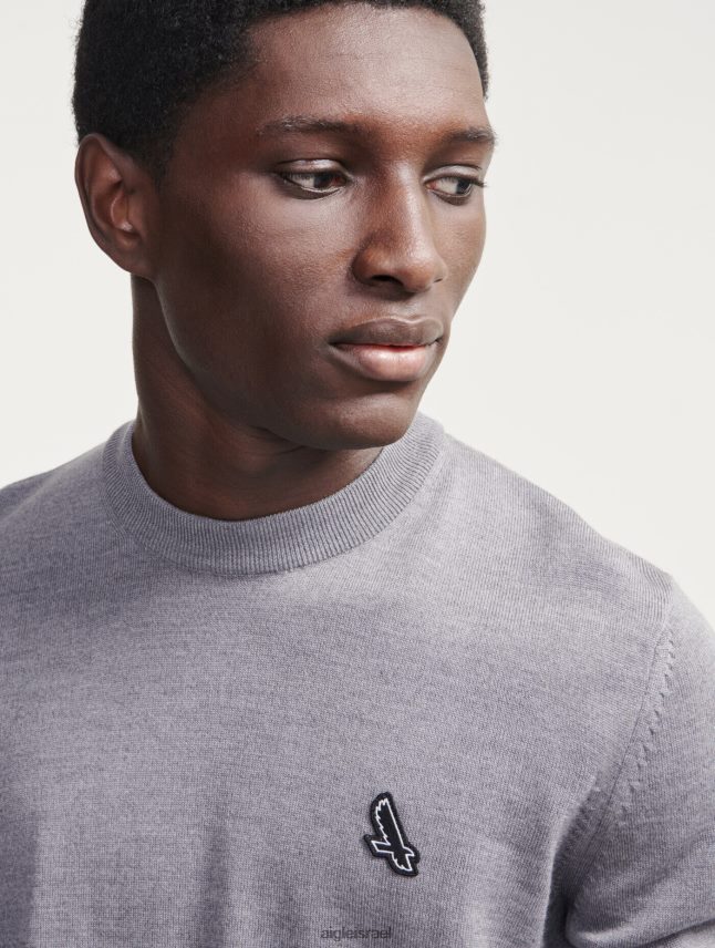 גברים אפור אברש Aigle מגשר עם צוואר צוואר משובח בגדים 8V6ZVZ150