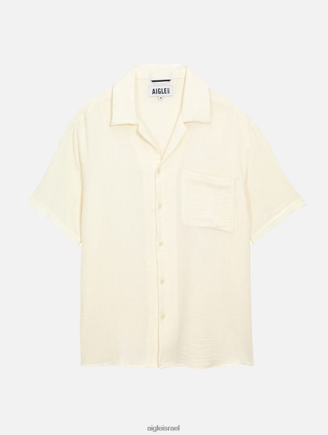 גברים לאט Aigle חולצת כותנה גז עם שרוול קצר בגדים 8V6ZVZ153