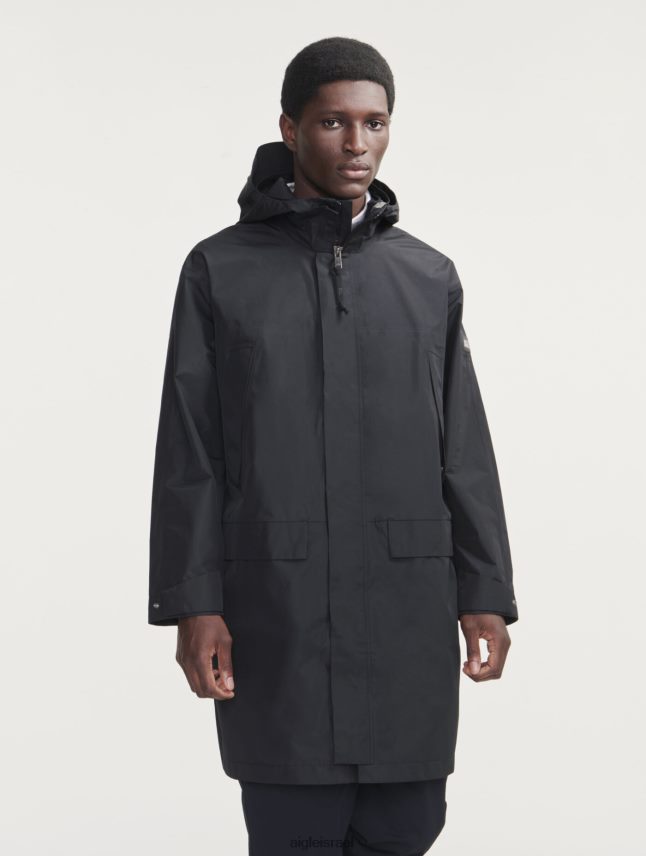 גברים נואר Aigle פארקה גור-טקס ארוכה עם קפוצ'ון כפול בגדים 8V6ZVZ158