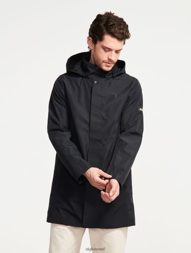 גברים נואר Aigle פארקה גור-טקס עם קפוצ'ון ארוך בגדים 8V6ZVZ168