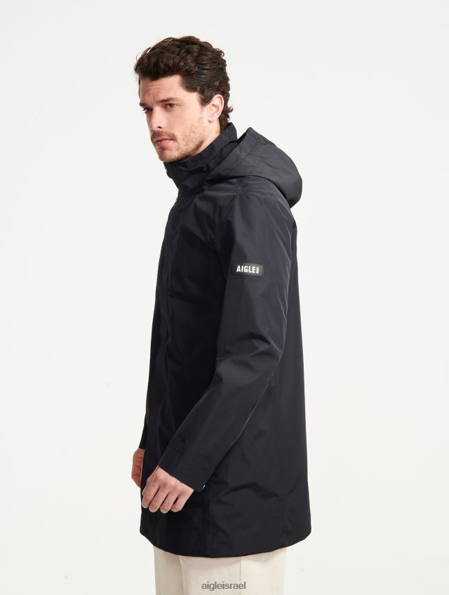 גברים נואר Aigle פארקה גור-טקס עם קפוצ'ון ארוך בגדים 8V6ZVZ168