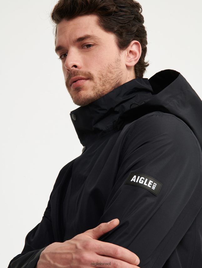 גברים נואר Aigle פארקה גור-טקס עם קפוצ'ון ארוך בגדים 8V6ZVZ168