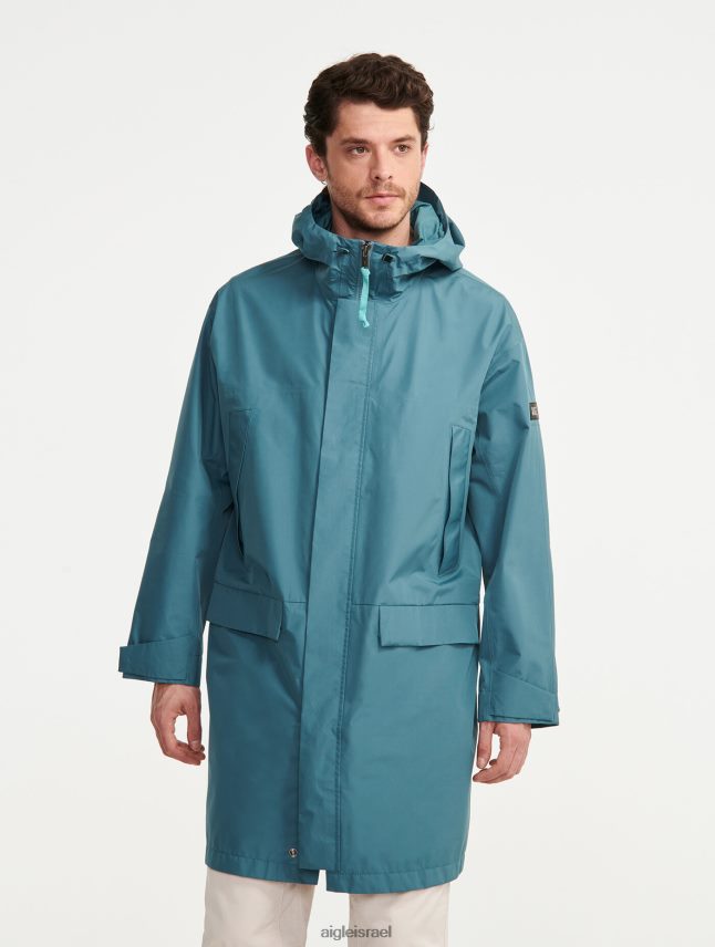 גברים הידרו Aigle פארקה גור-טקס ארוכה עם קפוצ'ון כפול בגדים 8V6ZVZ193