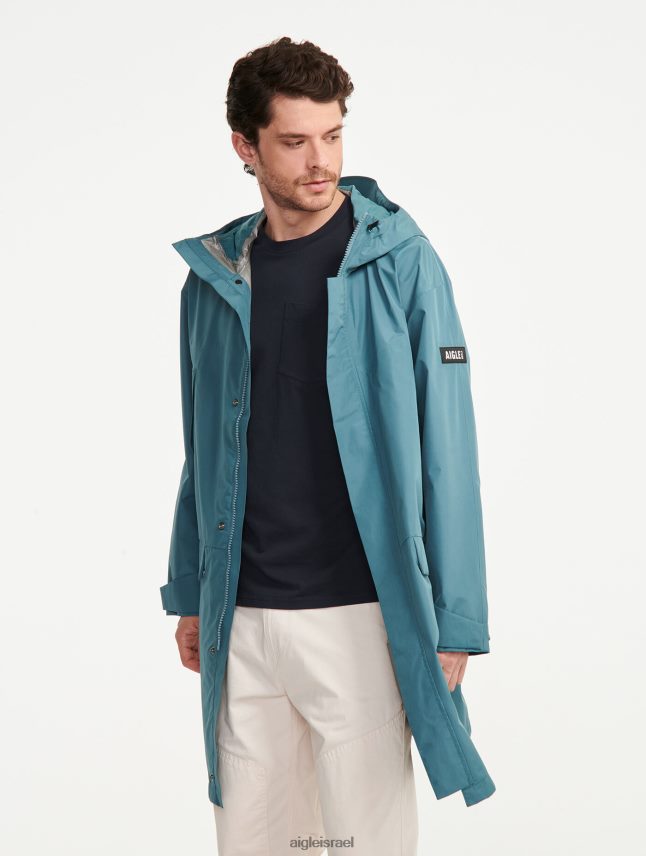 גברים הידרו Aigle פארקה גור-טקס ארוכה עם קפוצ'ון כפול בגדים 8V6ZVZ193