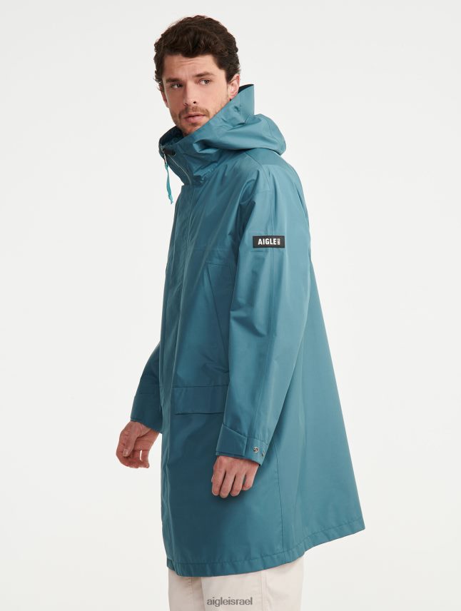 גברים הידרו Aigle פארקה גור-טקס ארוכה עם קפוצ'ון כפול בגדים 8V6ZVZ193