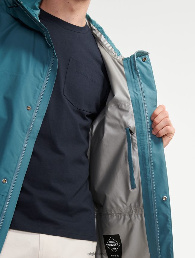 גברים הידרו Aigle פארקה גור-טקס ארוכה עם קפוצ'ון כפול בגדים 8V6ZVZ193