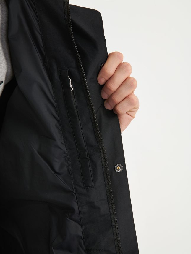 גברים נואר Aigle מעיל גור-טקס קצר עם קפוצ'ון בגדים 8V6ZVZ215