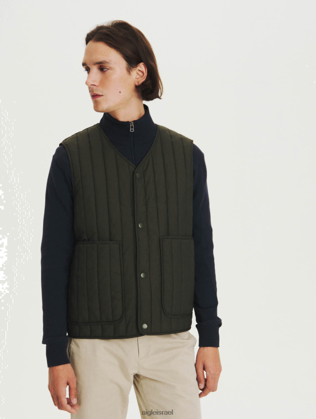 גברים אבוקאט Aigle ז'קט מרופד ללא שרוולים בגדים 8V6ZVZ224