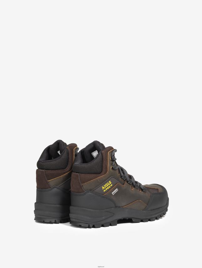 גברים חום כהה Aigle נעלי בטיחות מעור עמידות למים ונושמות נעליים 8V6ZVZ296