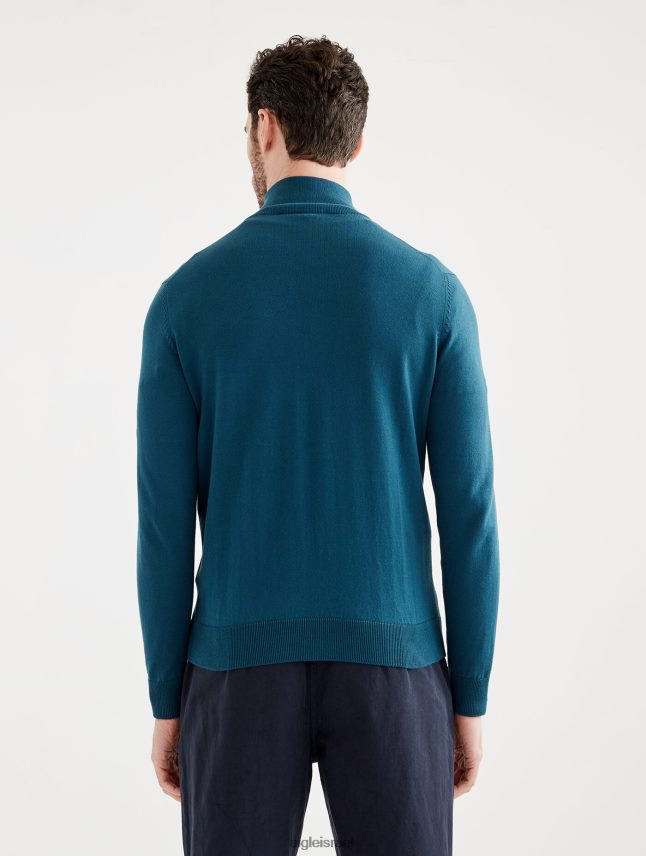 גברים כחול סערה Aigle מגשר דק עם חצי רוכסן צוואר גבוה בגדים 8V6ZVZ29