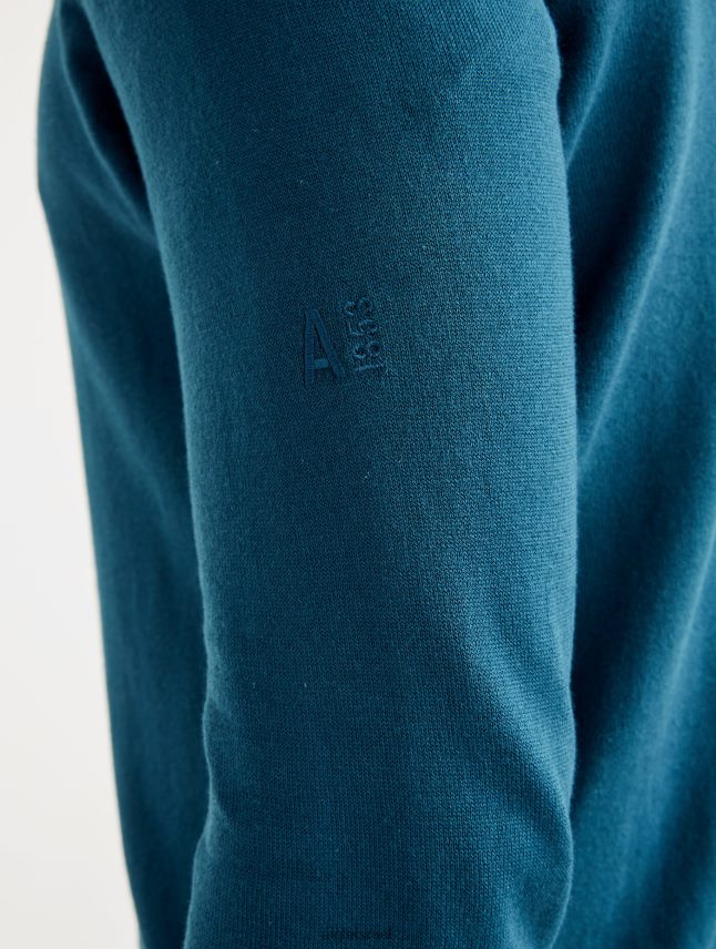 גברים כחול סערה Aigle מגשר דק עם חצי רוכסן צוואר גבוה בגדים 8V6ZVZ29