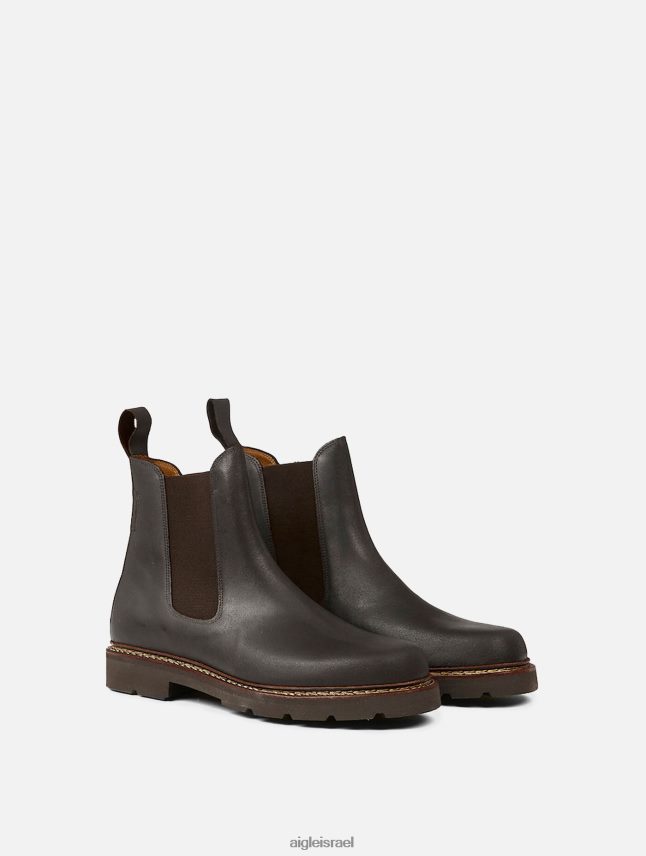 גברים חום כהה Aigle מגפי עור מגפיים 8V6ZVZ312