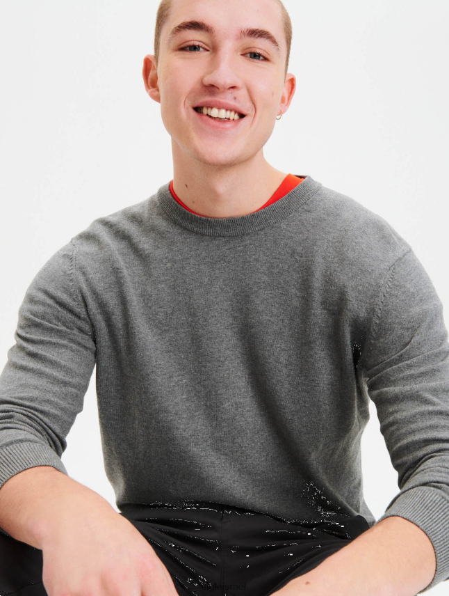 גברים אפור אברש Aigle מגשר עם צווארון כותנה אורגנית בגדים 8V6ZVZ34