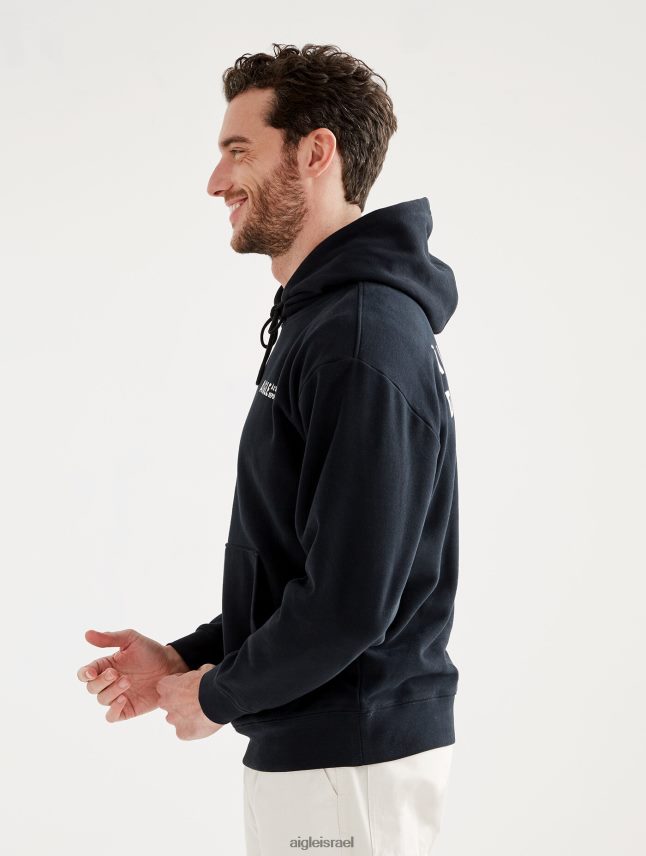 גברים נואר Aigle סווטשירט עם קפוצ'ון מודפס בגדים 8V6ZVZ38