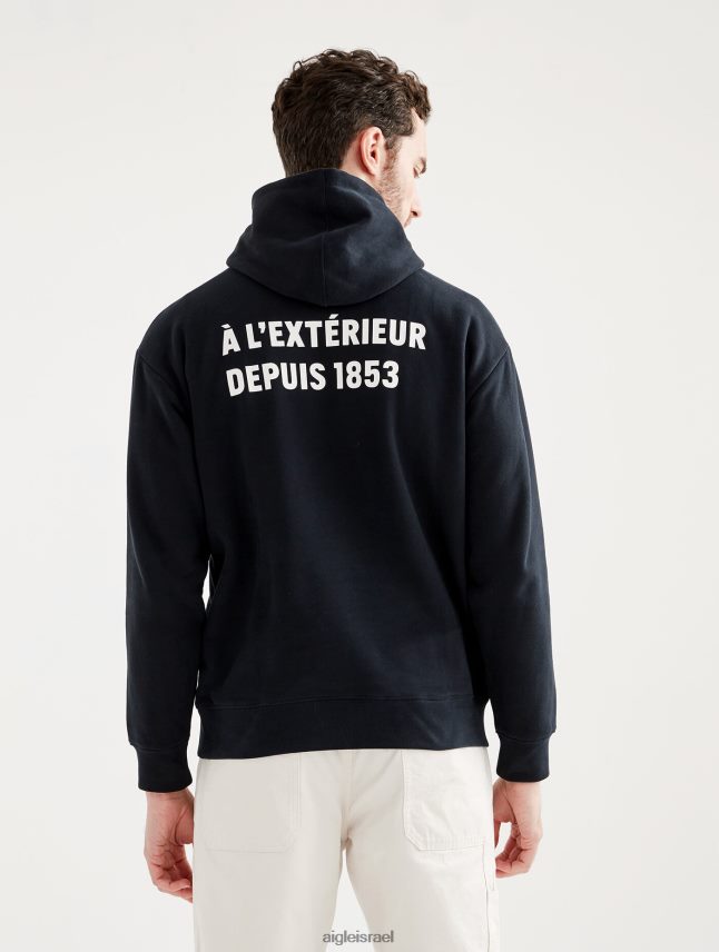 גברים נואר Aigle סווטשירט עם קפוצ'ון מודפס בגדים 8V6ZVZ38