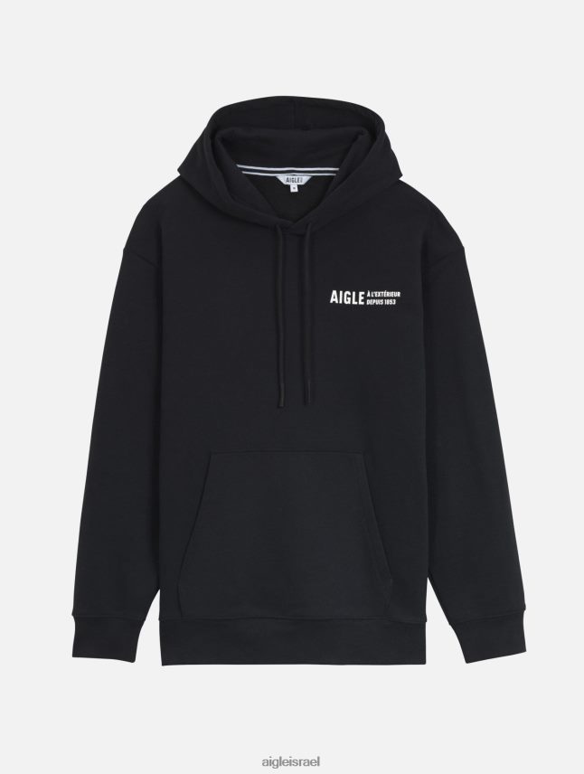 גברים נואר Aigle סווטשירט עם קפוצ'ון מודפס בגדים 8V6ZVZ38