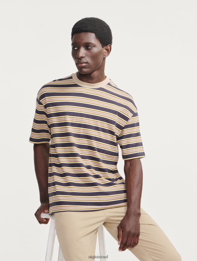 גברים אימפריה סט Aigle חולצת טריקו עם צווארון פסים בגדים 8V6ZVZ4