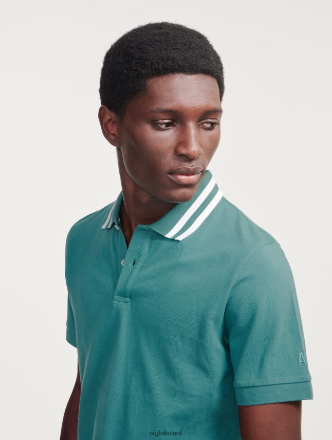 גברים הידרו Aigle פולו-חולצת צווארון כפול שרוולים קצרים בגדים 8V6ZVZ42