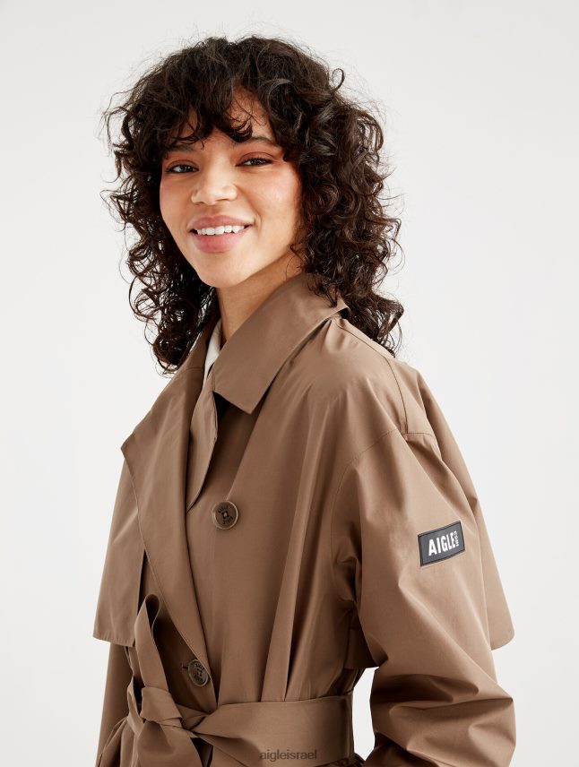 נשים קָפּוּצִ'ינוֹ Aigle מעיל טרנץ' ארוך גור טקס פקליט בגדים 8V6ZVZ431