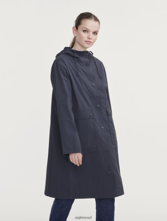 נשים אימפריה Aigle מעיל גשם ארוך עם ברדס בגדים 8V6ZVZ438