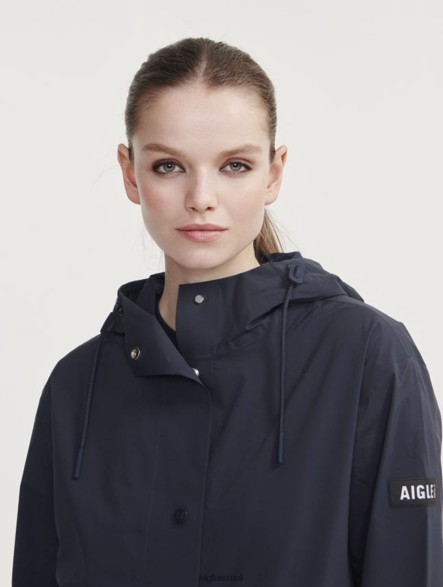 נשים אימפריה Aigle מעיל גשם ארוך עם ברדס בגדים 8V6ZVZ438