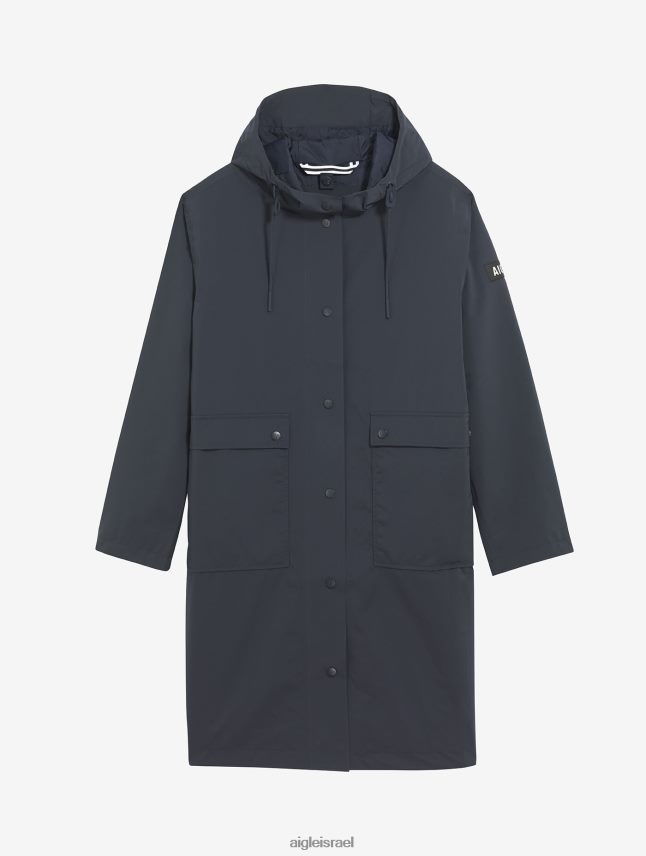 נשים אימפריה Aigle מעיל גשם ארוך עם ברדס בגדים 8V6ZVZ438