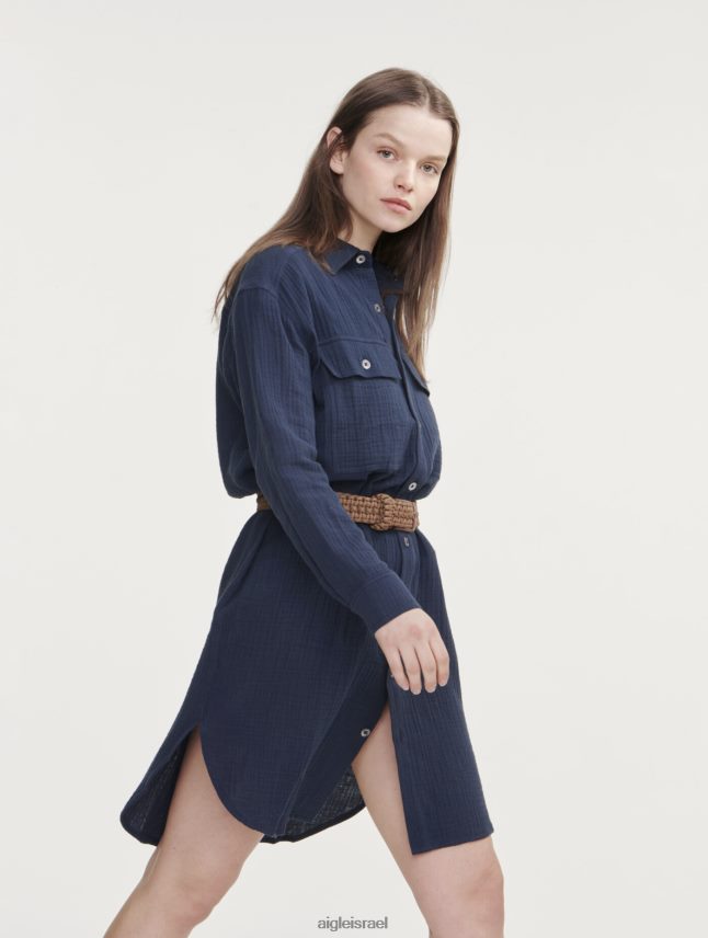 נשים אימפריה Aigle שמלת חולצת גזה מכותנה בגדים 8V6ZVZ445