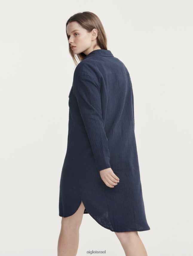 נשים אימפריה Aigle שמלת חולצת גזה מכותנה בגדים 8V6ZVZ445