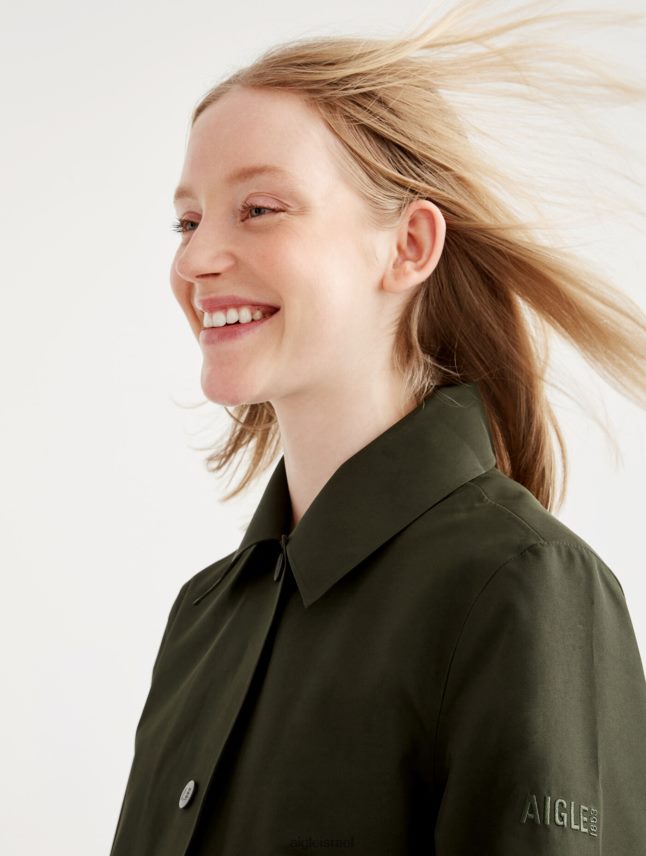 נשים אלג Aigle מעיל גשם ארוך גור טקס מעוצב מחדש בגדים 8V6ZVZ447