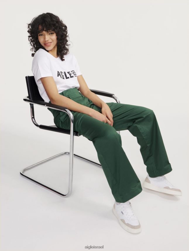 נשים בוטני Aigle מכנסיים רחבים מכותנה אריג בגדים 8V6ZVZ453