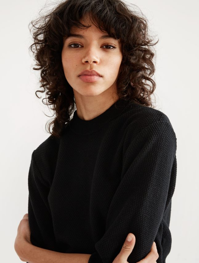 נשים נואר Aigle מגשר עם שרוולים קצרים עם סריג דקורטיבי בגדים 8V6ZVZ460