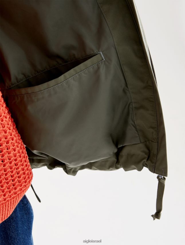 נשים אבוקאט Aigle מעיל גור-טקס קצר עם קפוצ'ון בגדים 8V6ZVZ476