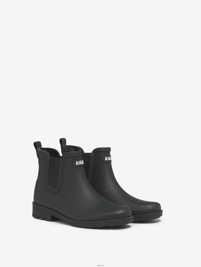 נשים נואר Aigle מגף גשם בקרסול בהשראת סוסים מגפיים 8V6ZVZ508