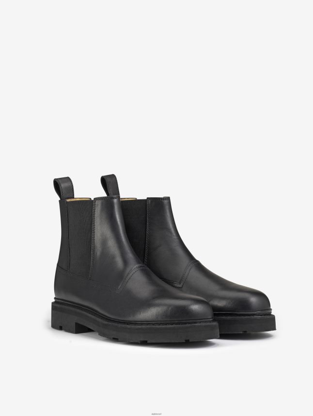 נשים נואר Aigle מגף צ'לסי מעור תפור נורווגי מגפיים 8V6ZVZ510