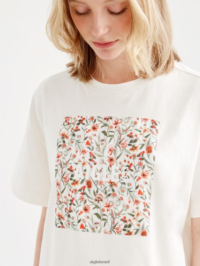 נשים לאט Aigle חולצת טריקו עם שרוולים קצרים עם הדפס בגדים 8V6ZVZ514