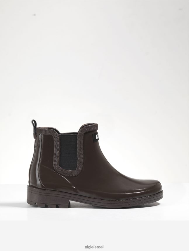 נשים קקאו Aigle מגף גשם בקרסול בהשראת סוסים מגפיים 8V6ZVZ519