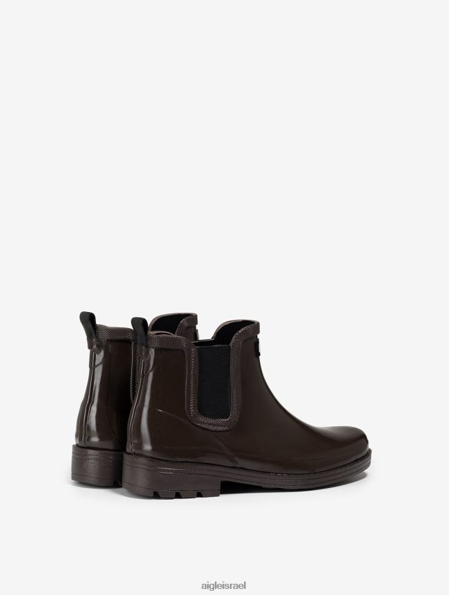 נשים קקאו Aigle מגף גשם בקרסול בהשראת סוסים מגפיים 8V6ZVZ519