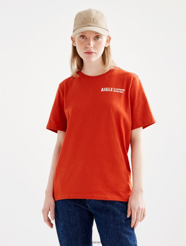 נשים גוג'י Aigle חולצת טריקו עם צווארון כותנה אורגנית בגדים 8V6ZVZ546