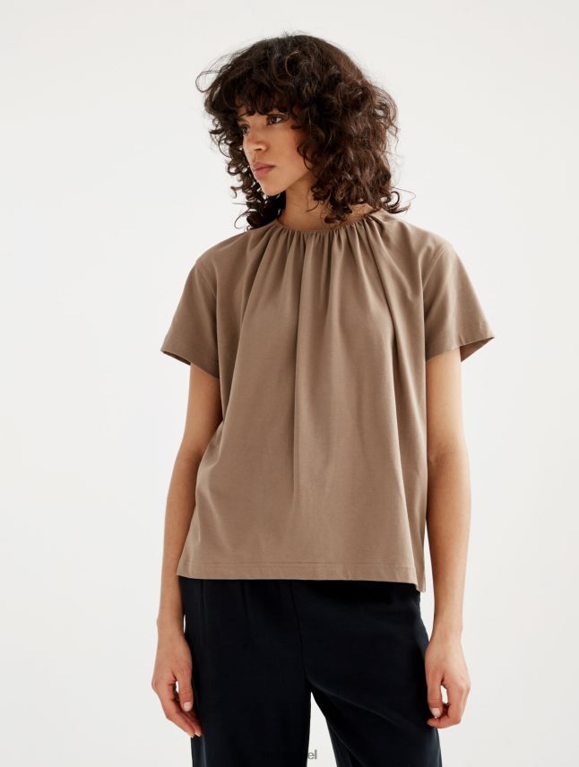 נשים קָפּוּצִ'ינוֹ Aigle חולצת טי עם שרוולים קצרים עם צווארון אסוף בגדים 8V6ZVZ548